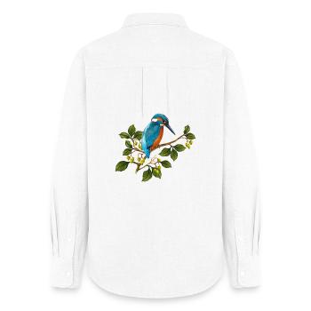 Colorful bird - Women's Oxford Shirt - white - Back - AI Model Female 172 light (172cm)