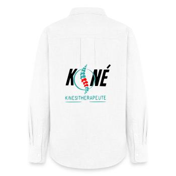 Kinésithérapeute - Chemise Oxford Femme - blanc - Dos - AI Model Female 172 light (172cm)