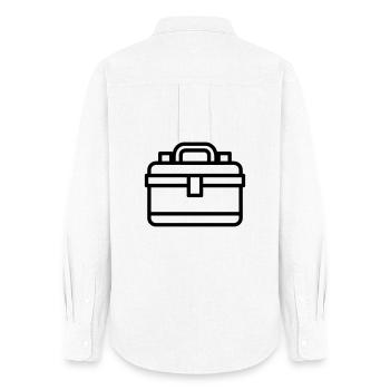 boîte à outils - Chemise Oxford Femme - blanc - Dos - AI Model Female 172 light (172cm)