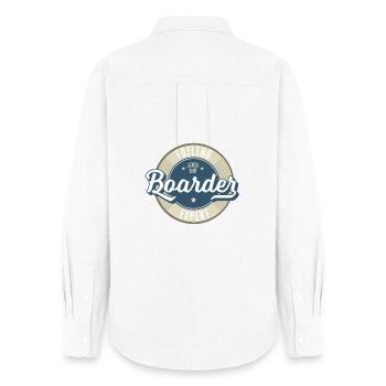 Label Surf et Boarder - Chemise Oxford Femme - blanc - Dos - AI Model Female 172 light (172cm)