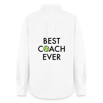 Best coach ever - Women's Oxford Shirt - white - Back - AI Model Female 172 light (172cm)