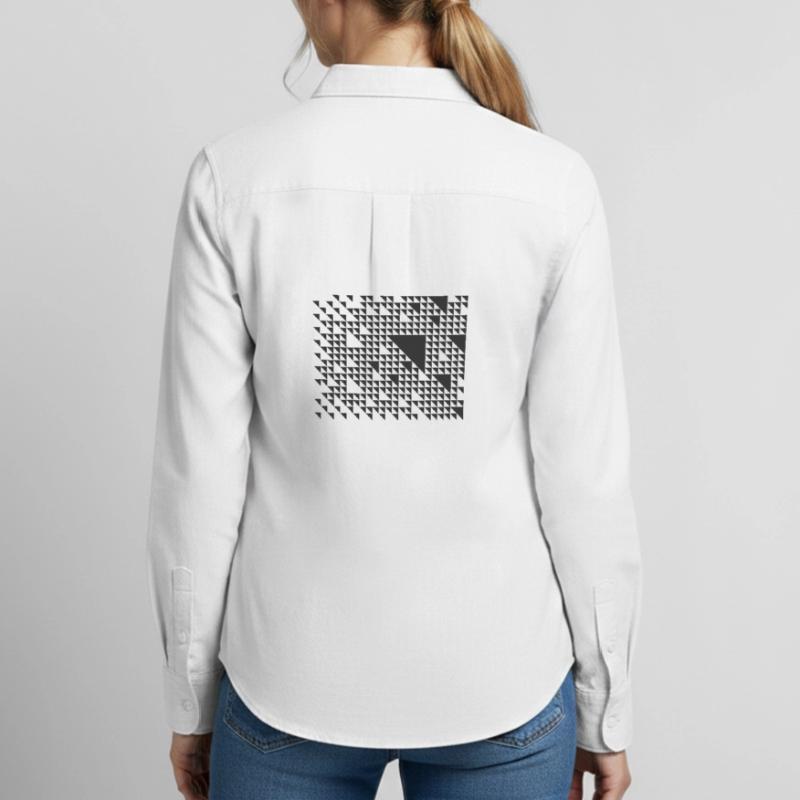 geometric triangles pattern design Women's Oxford Shirt