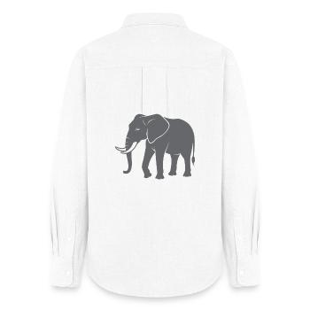 Elephant - Women's Oxford Shirt - white - Back - AI Model Female 172 light (172cm)