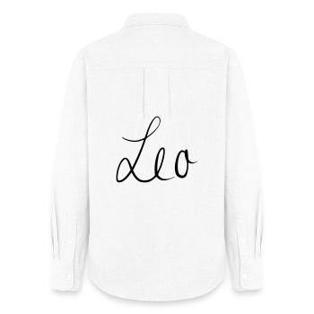 Leo - Women's Oxford Shirt - white - Back - AI Model Female 172 light (172cm)