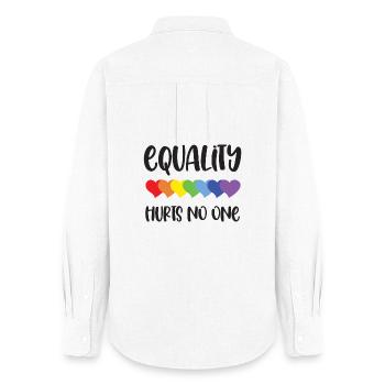 LGBT Pride Month - Equality Hurts No One - Women's Oxford Shirt - white - Back - AI Model Female 172 light (172cm)