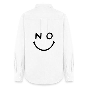 PAS de sourire - Chemise Oxford Femme - blanc - Dos - AI Model Female 172 light (172cm)
