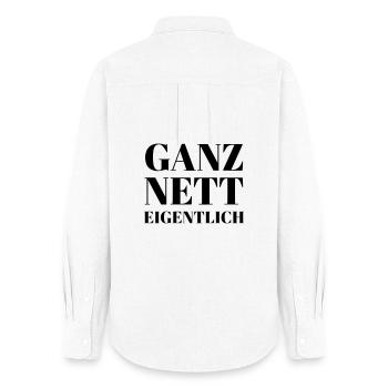 Ganz Nett Eigentlich - Frauen Oxford Hemd - Weiß - Hinten - AI Model Female 172 light (172cm)