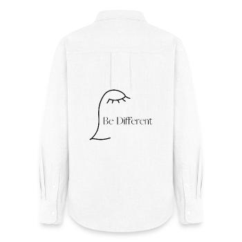 Être différent des autres - Chemise Oxford Femme - blanc - Dos - AI Model Female 172 light (172cm)