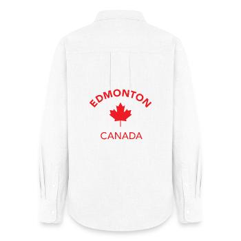 EDMONTON, CANADA - Chemise Oxford Femme - blanc - Dos - AI Model Female 172 light (172cm)