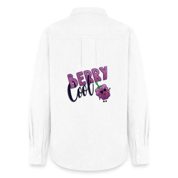Berry Cool Blackberry - Women's Oxford Shirt - white - Back - AI Model Female 172 light (172cm)