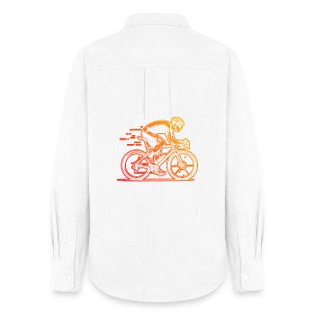 Road bike perfect for every road bike - Women's Oxford Shirt - white - Back - AI Model Female 172 light (172cm)