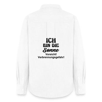 Sun Costume Funny Disguise Carnival Funny - Women's Oxford Shirt - white - Back - AI Model Female 172 light (172cm)