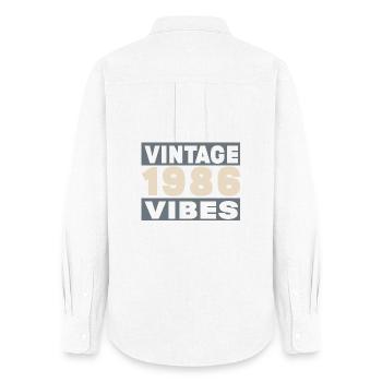 Anniversary 1986 - 40 years - Women's Oxford Shirt - white - Back - AI Model Female 172 light (172cm)