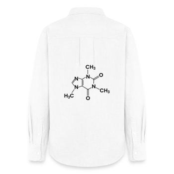 Coffee Chemical Structure Caffeine - Women's Oxford Shirt - white - Back - AI Model Female 172 light (172cm)