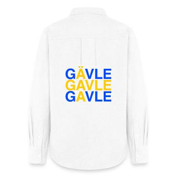 GÄVLE Sweden Flag Schweden Sverige - Women's Oxford Shirt - white - Back - AI Model Female 172 light (172cm)