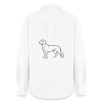 Chien de soudage hanovrien - Chemise Oxford Femme - blanc - Dos - AI Model Female 172 light (172cm)