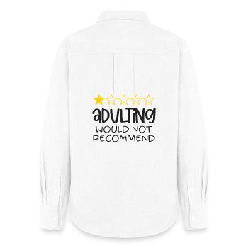 Adulting Would Not Recommend - Women's Oxford Shirt - white - Back - AI Model Female 172 light (172cm)