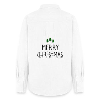 Joyeux Noël - Chemise Oxford Femme - blanc - Dos - AI Model Female 172 light (172cm)