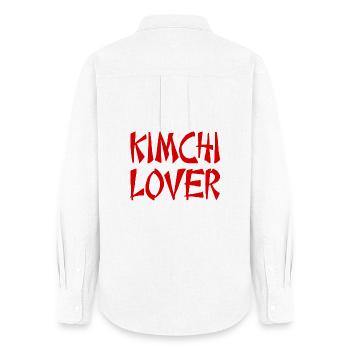 KIMCHI LOVER Korea - Frauen Oxford Hemd - Weiß - Hinten - AI Model Female 172 light (172cm)