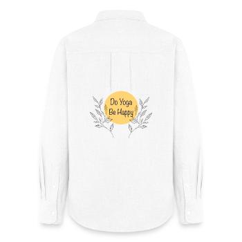 Yoga - Chemise Oxford Femme - blanc - Dos - AI Model Female 172 light (172cm)