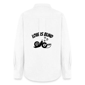 love, lover, mad lover - Women's Oxford Shirt - white - Back - AI Model Female 172 light (172cm)
