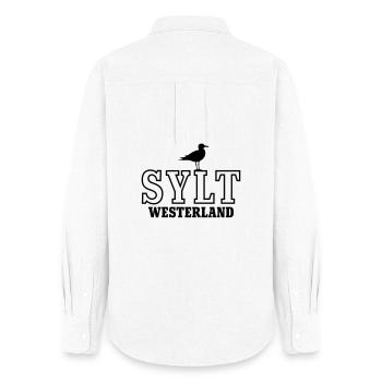 Sylt Westerland - Frauen Oxford Hemd - Weiß - Hinten - AI Model Female 172 light (172cm)