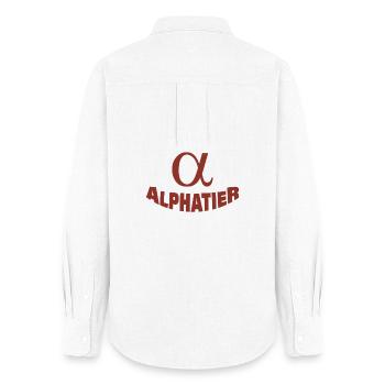Animal alpha - Chemise Oxford Femme - blanc - Dos - AI Model Female 172 light (172cm)