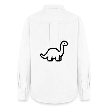 Brontosaurus - Women's Oxford Shirt - white - Back - AI Model Female 172 light (172cm)