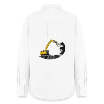 Pelle détachable avec cisaille à ferraille - Chemise Oxford Femme - blanc - Dos - AI Model Female 172 light (172cm)