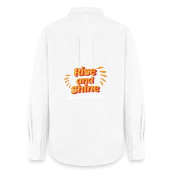 Rise and Shine: Side Quest Tee - Women's Oxford Shirt - white - Back - AI Model Female 172 light (172cm)