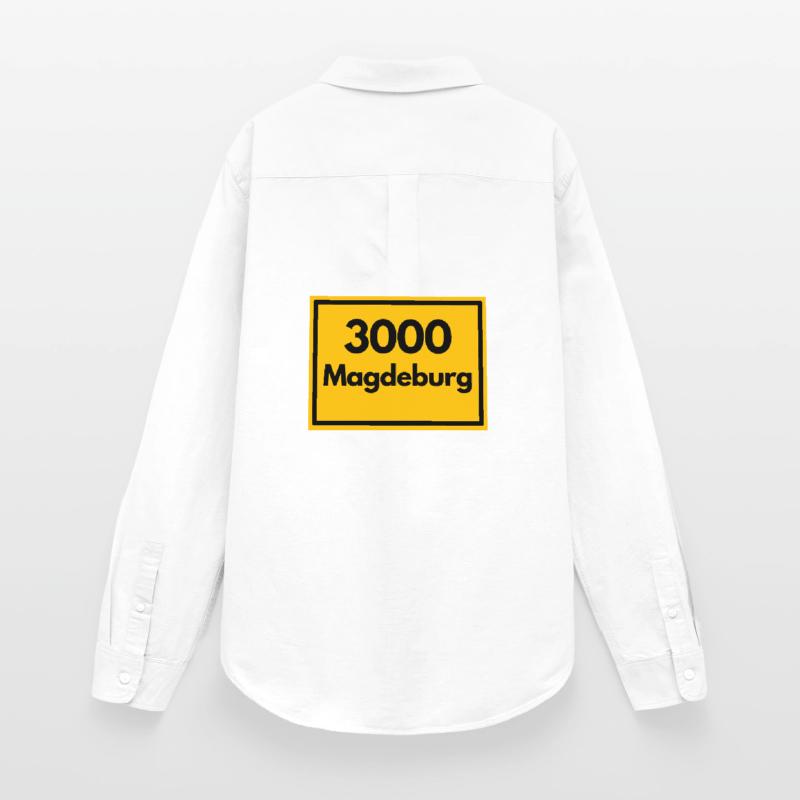 OLD POSTCODE POSTCODE RETRO 3000 MAGDEBURG OSTEN Women's Oxford Shirt