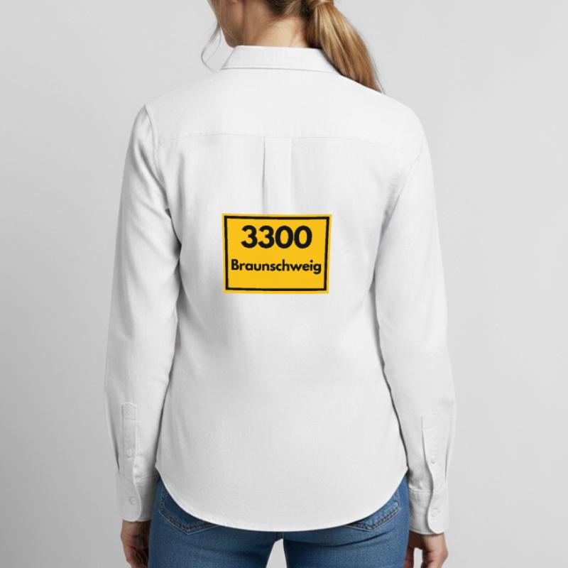 OLD POSTCODE POSTCODE RETRO 3300 BRAUNSCHWEIG Women's Oxford Shirt