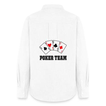 Équipe de poker - Chemise Oxford Femme - blanc - Dos - AI Model Female 172 light (172cm)