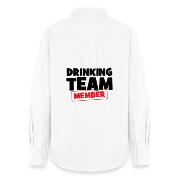 Drinking Team Member / Alcool - Chemise Oxford Femme - blanc - Dos - AI Model Female 172 light (172cm)