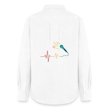 Heartbeat microphone - Women's Oxford Shirt - white - Back - AI Model Female 172 light (172cm)