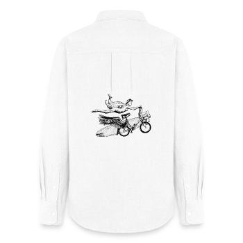 Flying Bike - Chemise Oxford Femme - blanc - Dos - AI Model Female 172 light (172cm)
