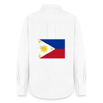 Le drapeau des Philippines – un symbole d’unité - Chemise Oxford Femme - blanc - Dos - AI Model Female 172 light (172cm)