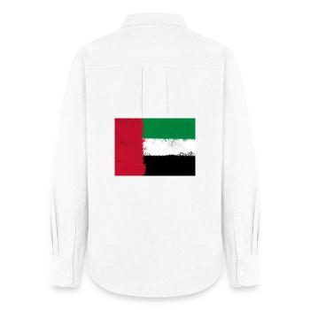 Drapeau des Émirats Arabes Unis - Chemise Oxford Femme - blanc - Dos - AI Model Female 172 light (172cm)