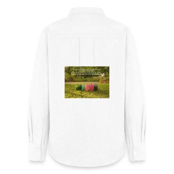 Water of Blessings Color Channels - Women's Oxford Shirt - white - Back - AI Model Female 172 light (172cm)