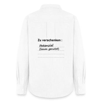 Potentiel de céder - Chemise Oxford Femme - blanc - Dos - AI Model Female 172 light (172cm)
