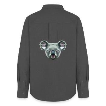 Koala Bär Australien Koalabär Süße Koala Bären - Frauen Oxford Hemd - Anthrazit - Hinten - AI Model Female 172 light (172cm)