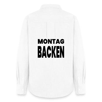 Backen - Frauen Oxford Hemd - Weiß - Hinten - AI Model Female 172 light (172cm)