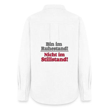 Rente Rentner Rentnerin Ruhestand stillstand..(25) - Frauen Oxford Hemd - Weiß - Hinten - AI Model Female 172 light (172cm)