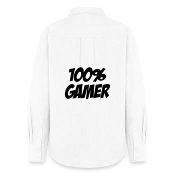 Gamer / Gaming - Women's Oxford Shirt - white - Back - AI Model Female 172 light (172cm)
