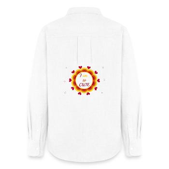 Ultra Cute Heart Mandala - Women's Oxford Shirt - white - Back - AI Model Female 172 light (172cm)