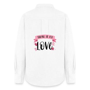 Tango is my Love! Dancer dance gift - Women's Oxford Shirt - white - Back - AI Model Female 172 light (172cm)