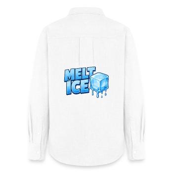 Melt Eis Eiswürfel Typo - Women's Oxford Shirt - white - Back - AI Model Female 172 light (172cm)