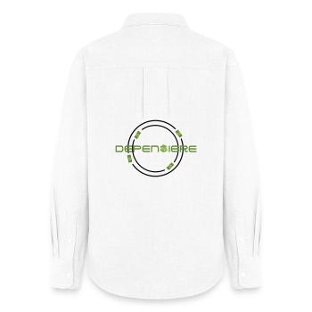 Depensière  - Chemise Oxford Femme - blanc - Dos - AI Model Female 172 light (172cm)