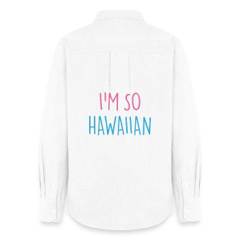 I'M SO HAWAIIAN - Frauen Oxford Hemd - Weiß - Hinten - AI Model Female 172 light (172cm)