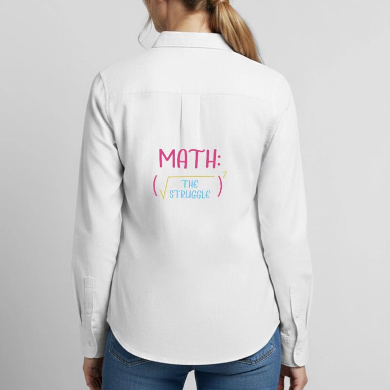 Math Math Math Professeur de mathématiques Mathématicien Chemise Oxford Femme